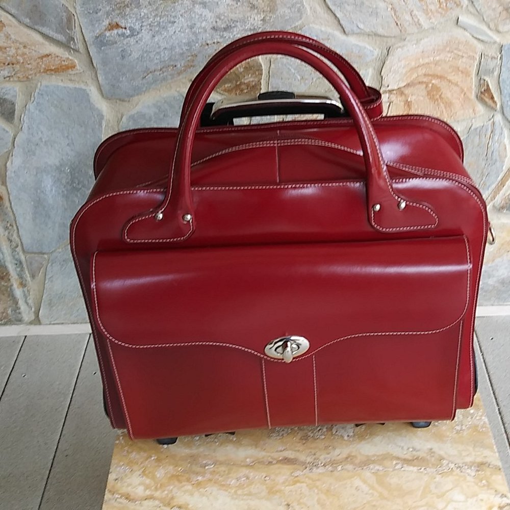 McKlein Briefcase Luggage DETACHABLE Wheeled Rolling laptop & tablet space